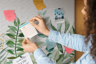 Korktafel Aquarellblätter