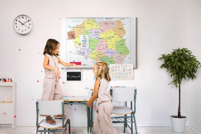 Korktafel Karte von polen