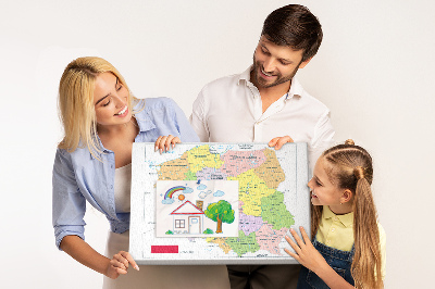 Korktafel Karte von polen
