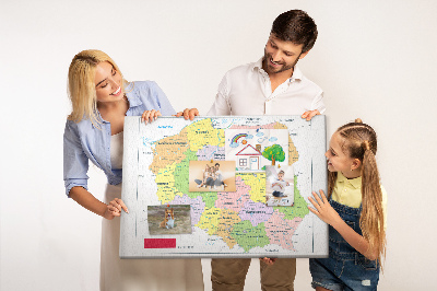 Korktafel Karte von polen