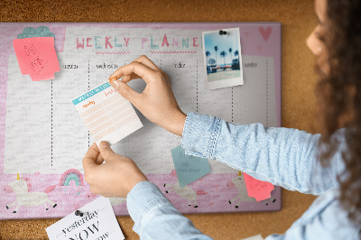 Korktafel Planer für kinder