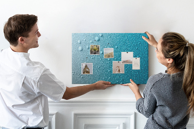 Korktafel Wassertropfen