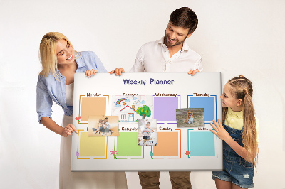 Pinnwand kork Wochenplaner