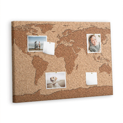 Pinnwand kork Weltkarte von cork