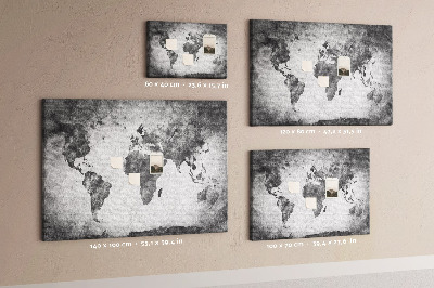 Pinnwand kork Weltkarte