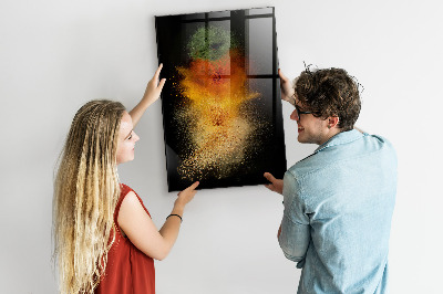 Glas magnettafel Eine Explosion von Gewürzen