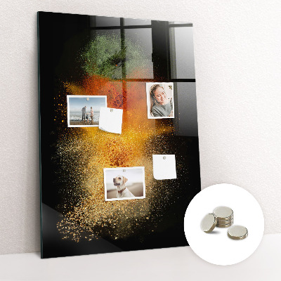 Glas magnettafel Eine Explosion von Gewürzen