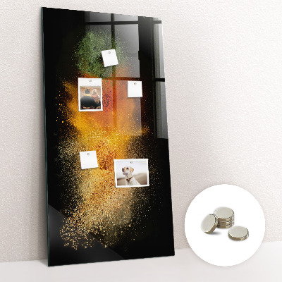 Glas magnettafel Eine Explosion von Gewürzen