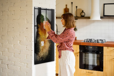 Glas magnettafel Eine Explosion von Gewürzen
