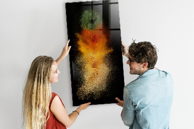 Glas magnettafel Eine Explosion von Gewürzen