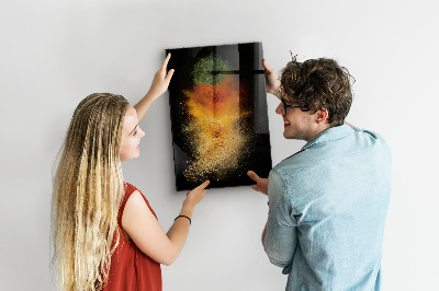 Glas magnettafel Eine Explosion von Gewürzen