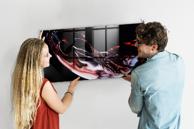 Magnettafel küche Glas Wein