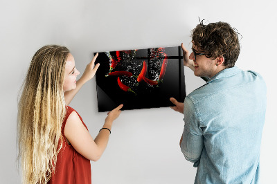 Magnettafel küche Paprika im Wasser