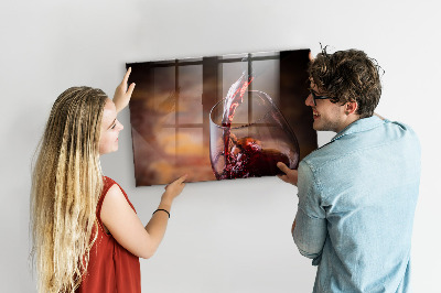 Magnettafel küche Ein Glas Wein