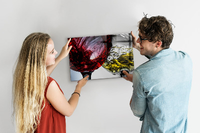 Magnettafel küche Gläser Wein