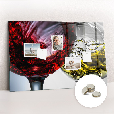 Magnettafel küche Gläser Wein