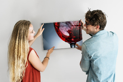 Magnettafel küche Glas Wein