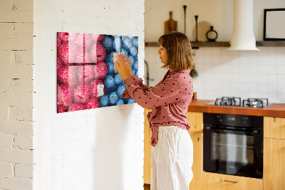 Magnettafel küche Blaubeeren und Himbeeren