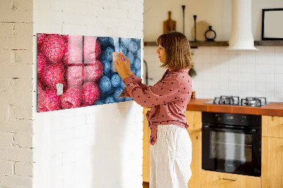 Magnettafel küche Blaubeeren und Himbeeren