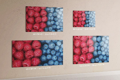 Magnettafel küche Blaubeeren und Himbeeren