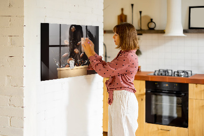 Magnettafel küche Heißer Kaffee