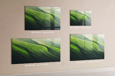 Magnetwand Abstrakte grüne Felder
