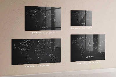 Magnettafel bunt Länder auf der Weltkarte