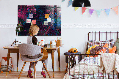 Magnettafel Exotische Blumen