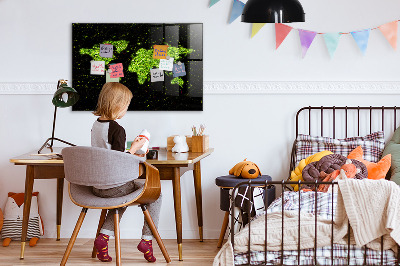 Magnettafel bunt Weltkarte