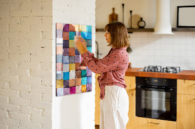 Magnetwand küche Bunte Holzwürfel
