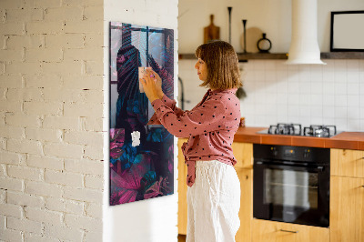 Magnettafel Tropische Blätter
