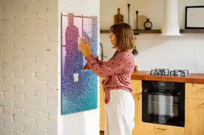 Beschreibbare Magnettafel mit abstraktem Farbverlauf-Design