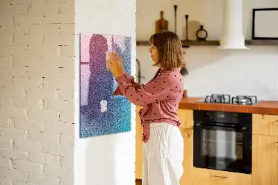 Beschreibbare Magnettafel mit abstraktem Farbverlauf-Design