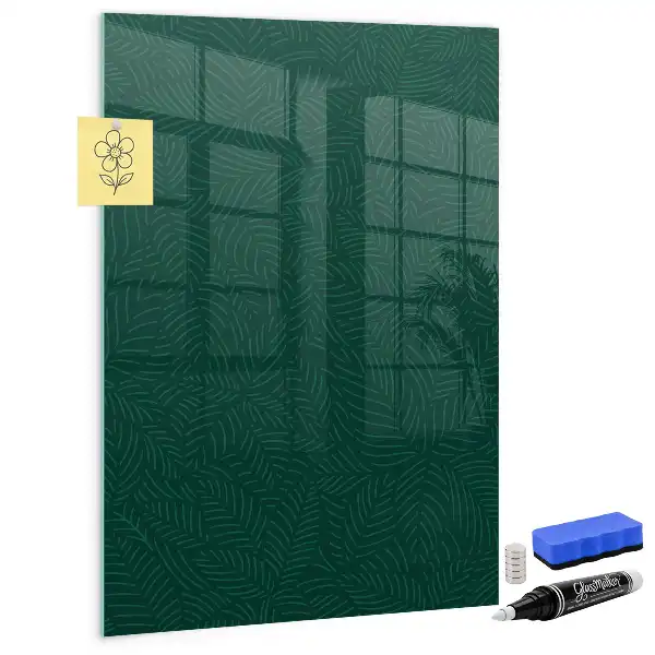 Magnettafel zum Beschreiben mit Motiv aus linearen Blättern