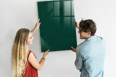 Magnettafel zum Beschreiben mit Motiv aus linearen Blättern