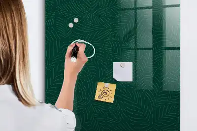 Magnettafel zum Beschreiben mit Motiv aus linearen Blättern