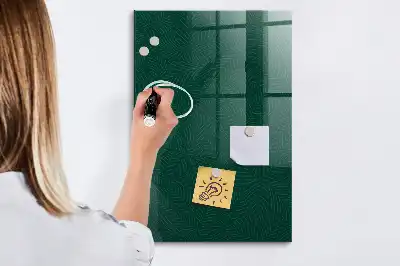 Magnettafel zum Beschreiben mit Motiv aus linearen Blättern