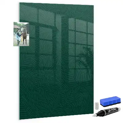 Magnettafel zum Beschreiben mit Motiv aus linearen Blättern