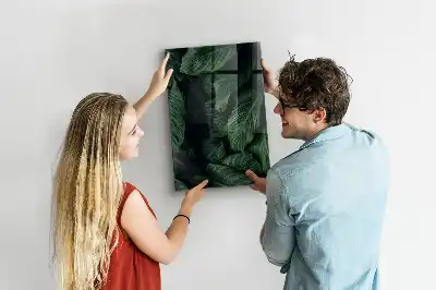 Magnettafel zum Schreiben mit Motiv Dschungel aus Pflanzenblättern