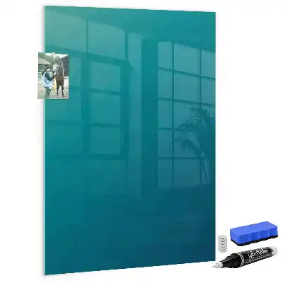 Beschreibbare Magnettafel mit geometrischer Abstraktion