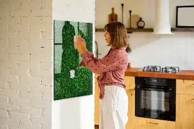 Beschreibbare Magnettafel in Blätterzaunoptik