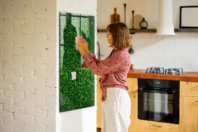 Beschreibbare Magnettafel in Blätterzaunoptik