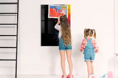 Magnettafel zum Beschriften in buntem Staubdesign