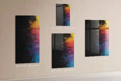 Magnettafel zum Beschriften in buntem Staubdesign