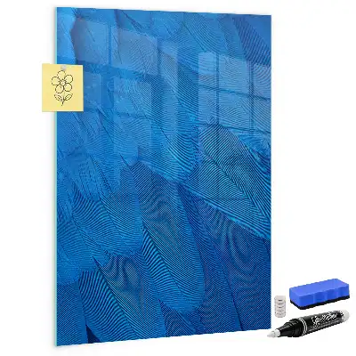 Magnettafel mit Vogelfedern-Motiv zum Beschreiben