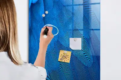 Magnettafel mit Vogelfedern-Motiv zum Beschreiben