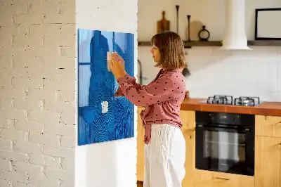 Magnettafel mit Vogelfedern-Motiv zum Beschreiben