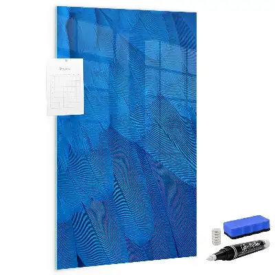 Magnettafel mit Vogelfedern-Motiv zum Beschreiben