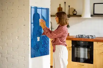 Magnettafel mit Vogelfedern-Motiv zum Beschreiben