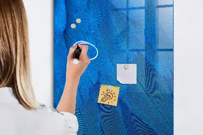 Magnettafel mit Vogelfedern-Motiv zum Beschreiben